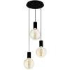 Függesztett lámpa három foglalattal, 33 cm, fekete - Pozueta Eglo 98663
