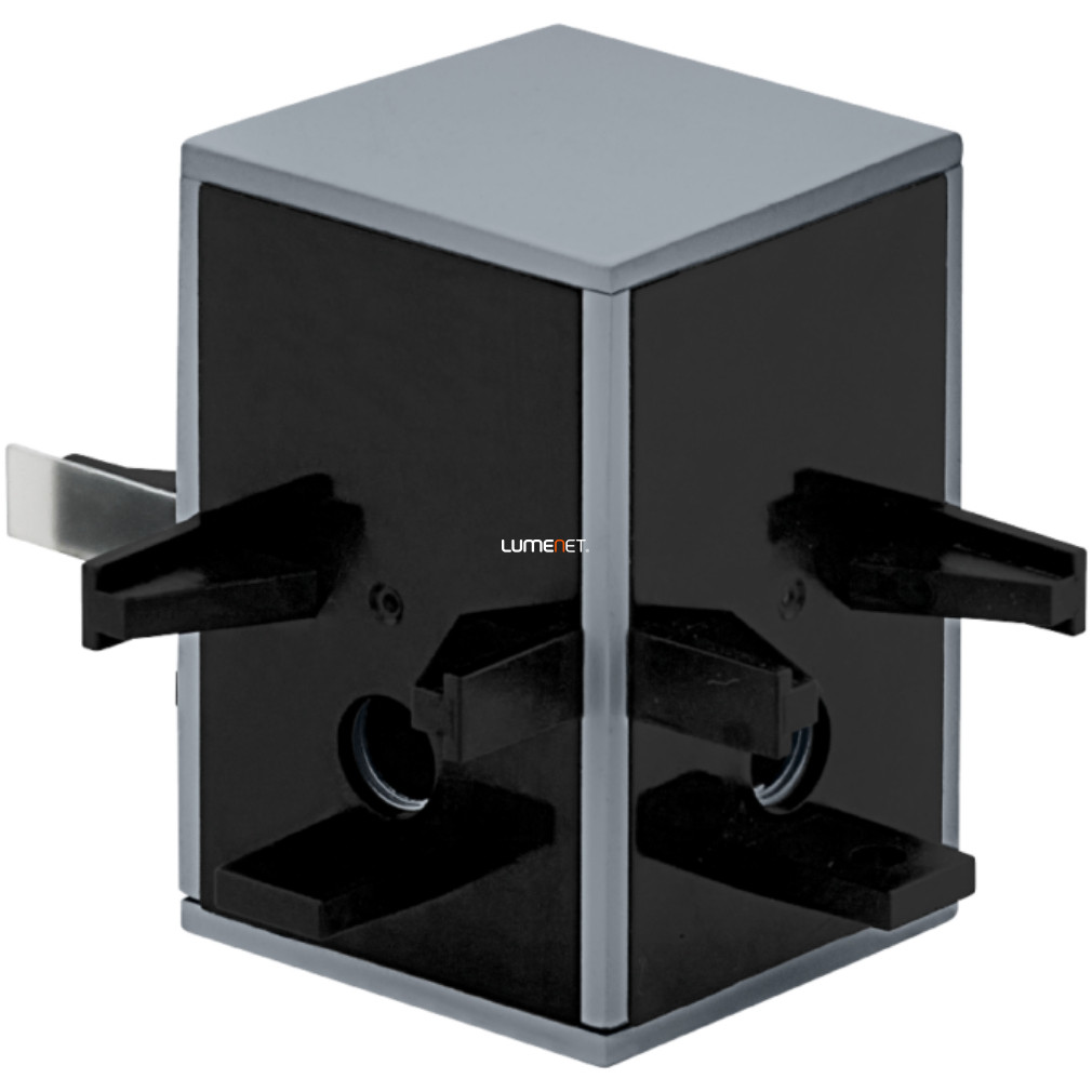 Összekötő kockaidom sínes lámparendszerhez, szürke-fekete (Tp Cube)