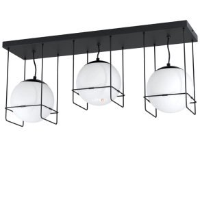   Mennyezeti lámpa három foglalattal, fekete-fehér színű - Versuola Eglo 99021