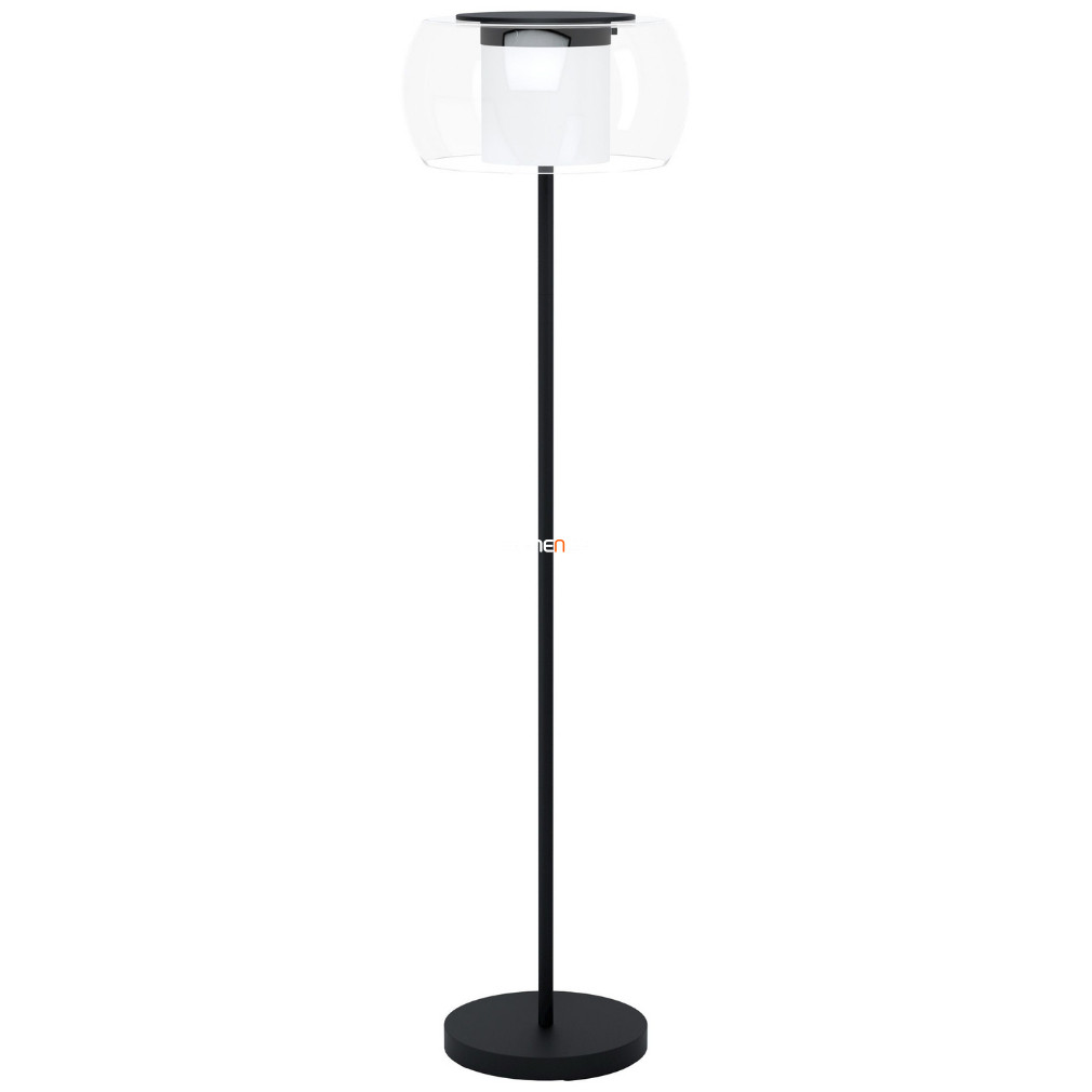 Szabályozható LED állólámpa talpkapcsolóval, 24,8 W, hideg-melegfehér, 152,5 cm, fekete-áttetsző-fehér színű (Briaglia RGBW)
