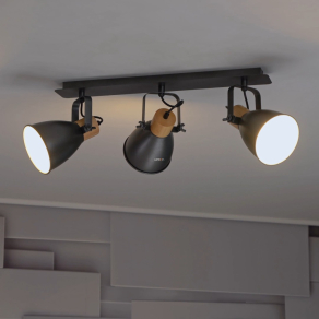   Bontott csomagolású Spot lámpa antracit-natúr színben három foglalattal (Coswarth)