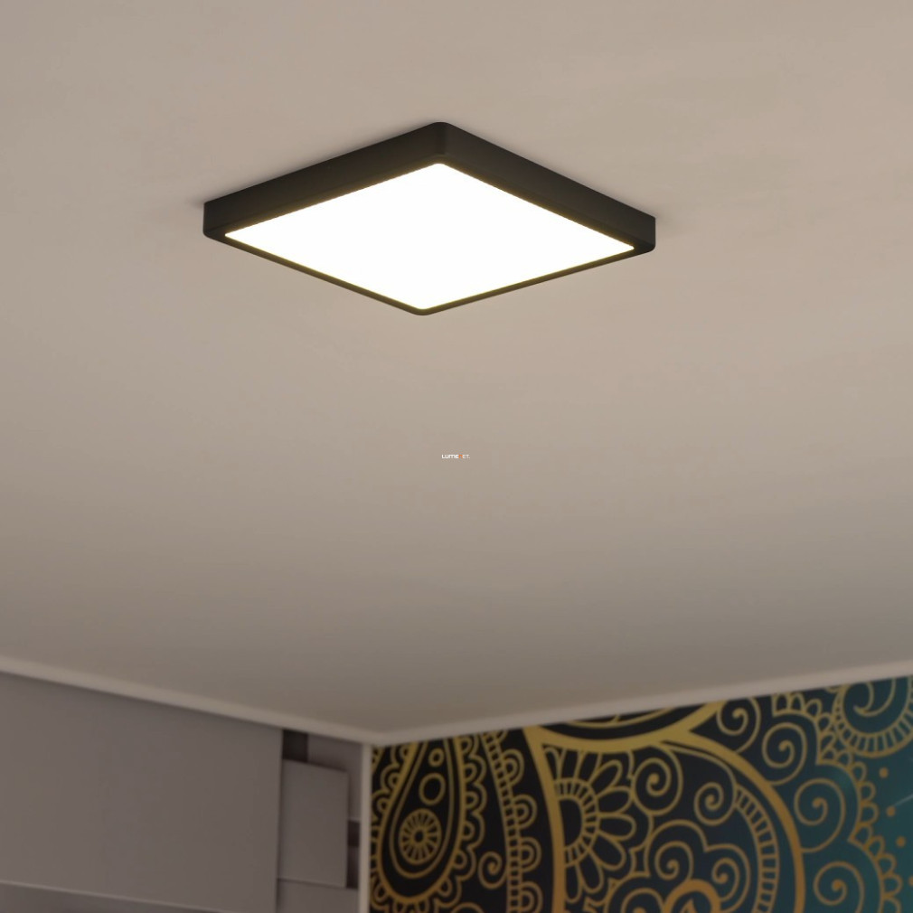 Mennyezeti LED lámpa, szögletes, 20 W, melegfehér, fekete-fehér színű (Fueva)