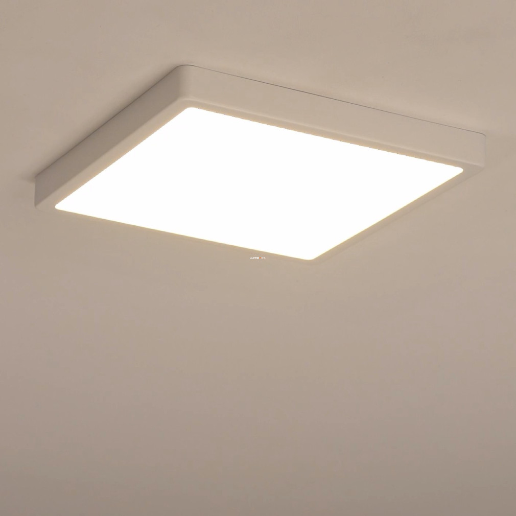 Mennyezeti LED lámpa párás helységbe, szögletes, 20 W, melegfehér, fehér színű (Fueva)