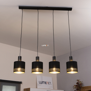   Függesztett lámpa, fekete-arany színben, 4xE27 foglalattal - Esteperra Eglo 99275