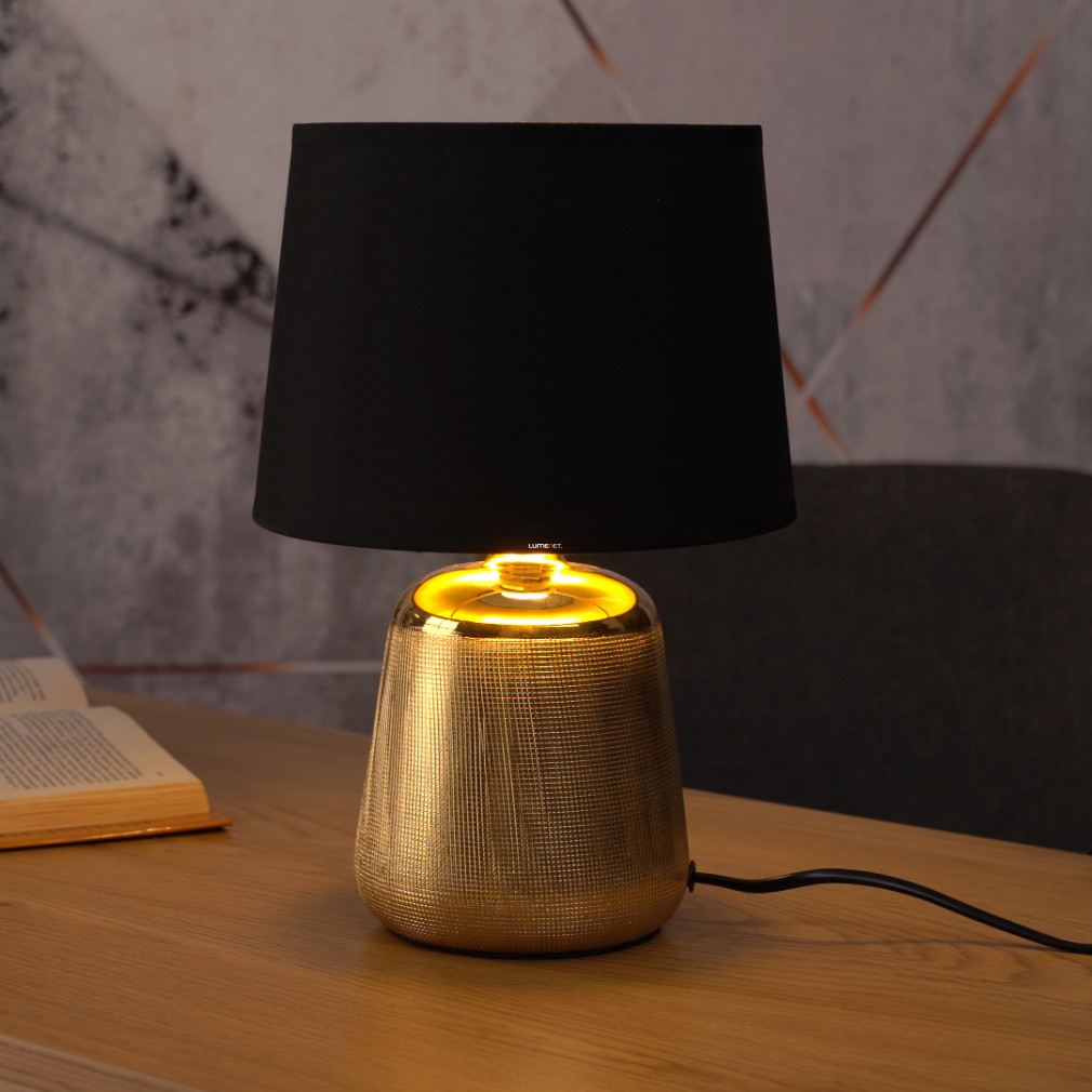 Arany színű kerámia asztali lámpa (Manalba 1)