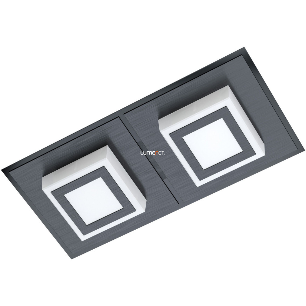 Mennyezeti LED lámpa 2X3,3 W, melegfehér, fekete-opál - Masiano Eglo 99362