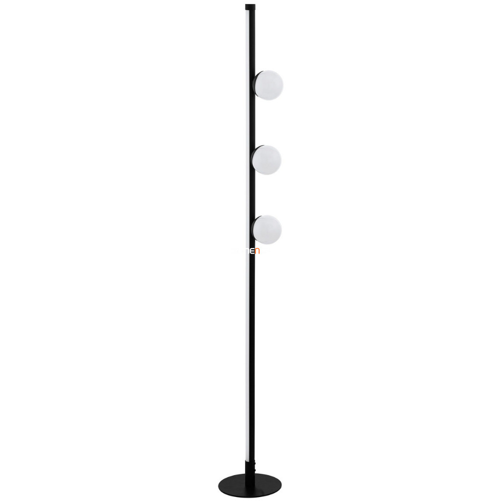 LED állólámpa talpkapcsolóval, 12+4 W, melegfehér, 140 cm, fekete-fehér színű (Phianeros)
