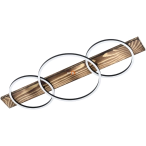   Bontott csomagolású Mennyezeti LED lámpa 3x12 W, melegfehér, fekete-fa-fehér színű (Boyal)