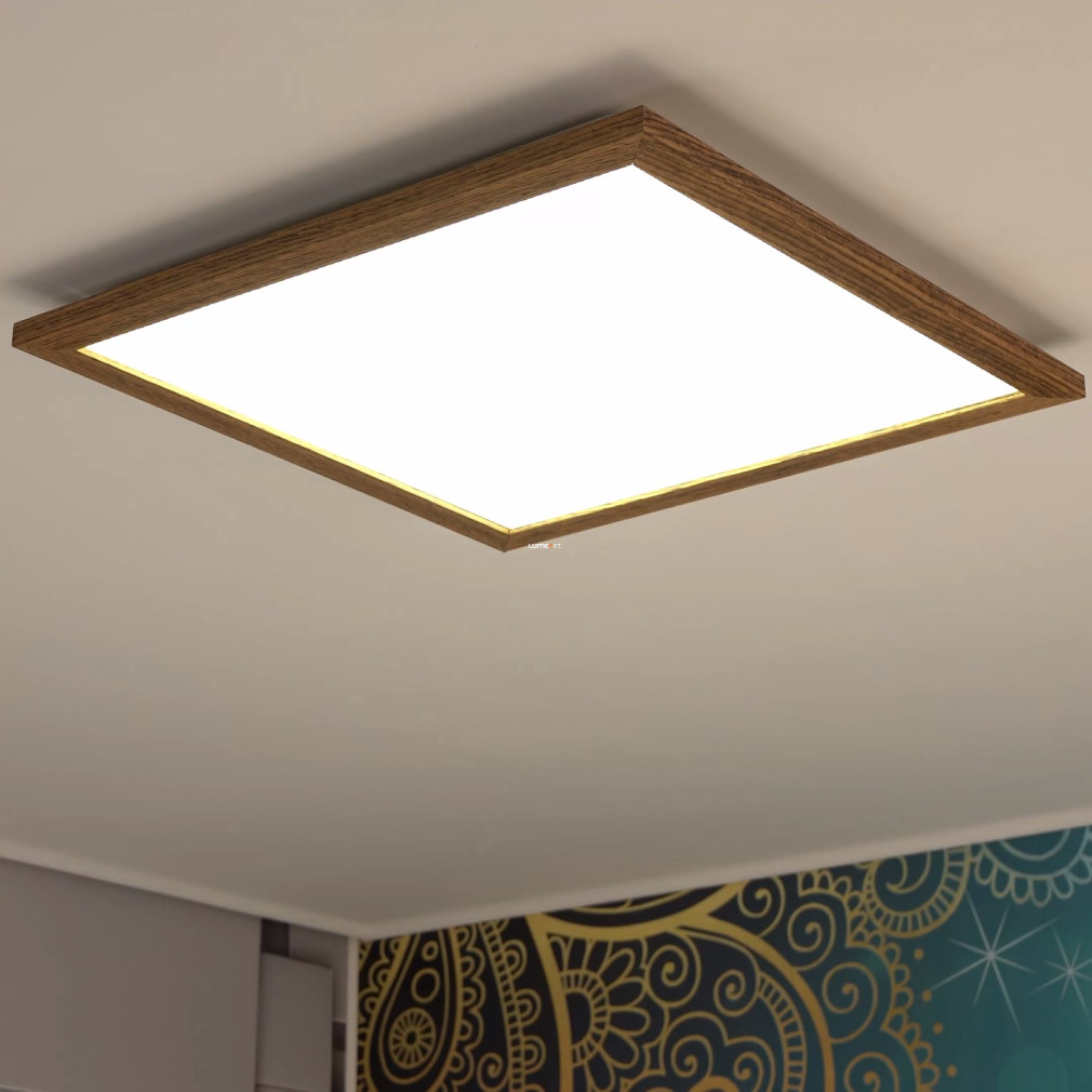Rusztikus mennyezeti LED lámpa 32 W, hidegfehér, fehér-fa színű (Piglionasso)