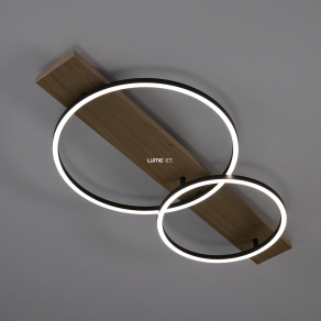   Mennyezeti LED lámpa 2x12 W, melegfehér, fekete-fa-fehér színű - Boyal Eglo 99467