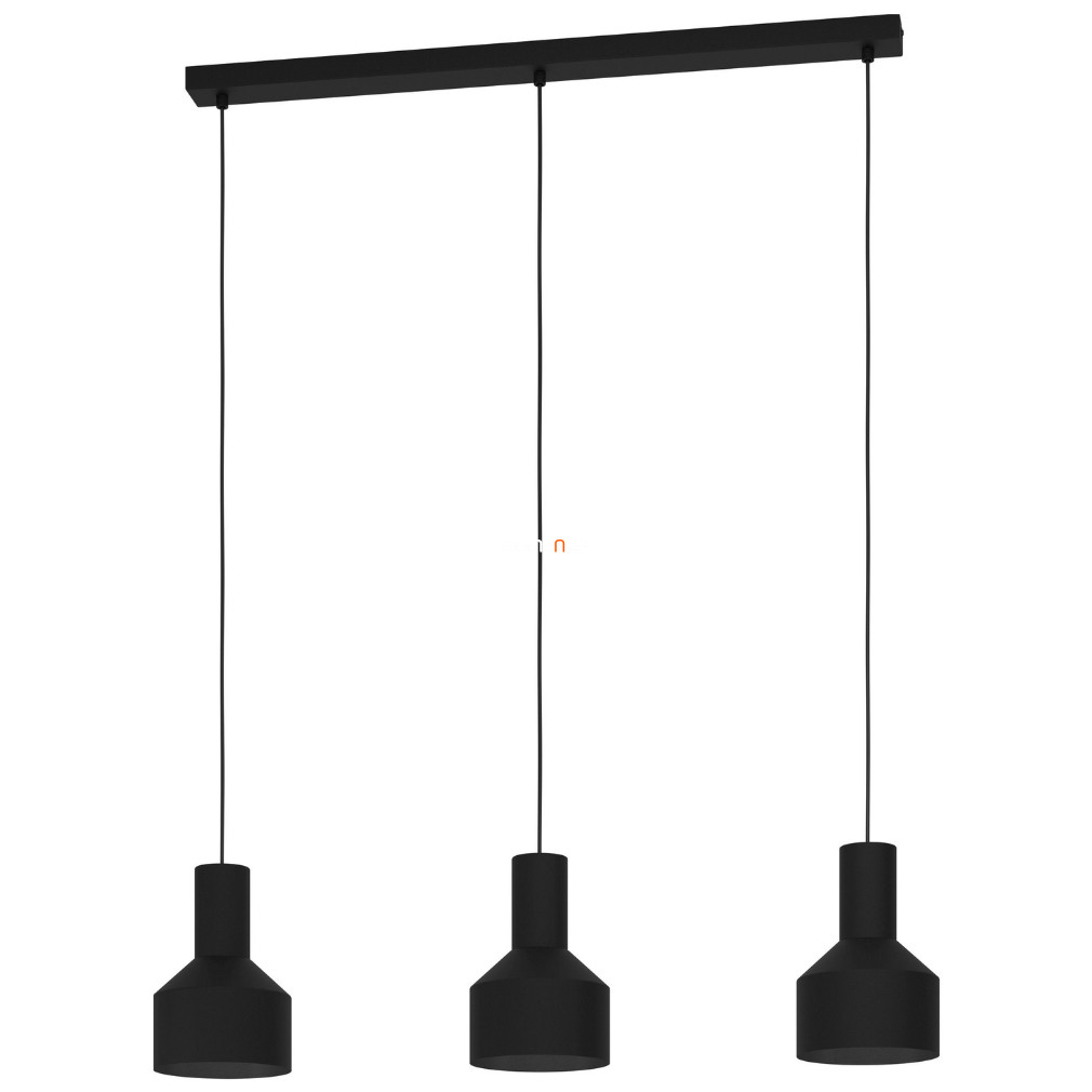 Függesztett lámpa három foglalattal, fekete (Casibare)
