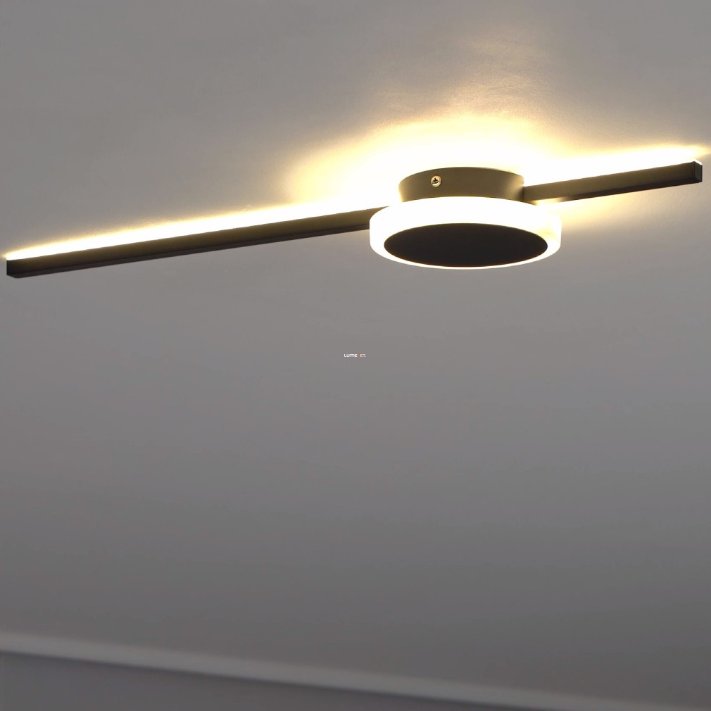 Mennyezeti LED lámpa 5,4+6,3 W, melegfehér, 59x14 cm, fekete-fehér színű (Sarginto)