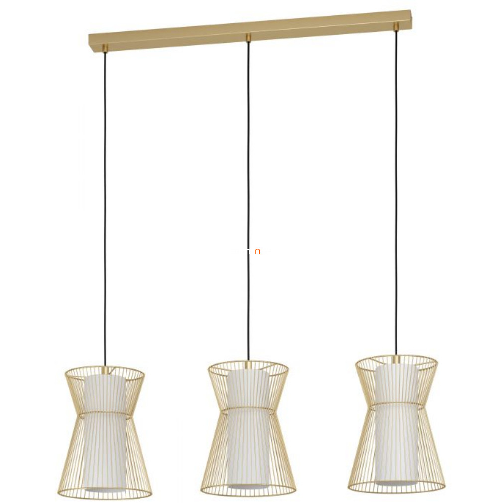 Függesztett lámpa három foglalattal, arany-fehér színű (Maseta)
