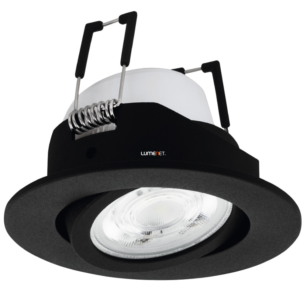 Szabályozható süllyesztett LED spotlámpa 5 W, hideg-melegfehér, fekete (Saliceto RGBW)