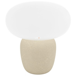   Kerámia éjjeli lámpa világos barna színben, 30 cm - Cahuama Eglo 99824, 1xE27 foglalattal