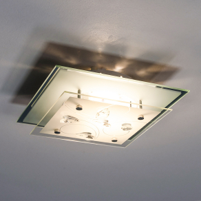   Mennyezeti lámpa kristály díszekkel, 24x24 cm - Jasmina Globo 40408