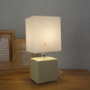   Bézs éjjeli lámpa, 29 cm - Geri Globo 21675 - kő hatású, 1xE14 foglalattal