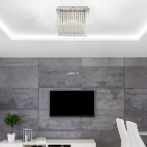   Mennyezeti LED lámpa üveg dekorral, 21 W, hidegfehér - Vince Globo 68567-21