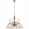Bronz csillár opál üvegburával - Posadas Globo 69007-5H