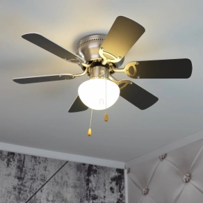   Ventilátor lámpa húzókapcsolóval, szürke-fehér - Ugo Globo 0307W