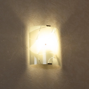   Fali lámpa hajlított opál üveggel, mintás - Paranja Globo 40403W2