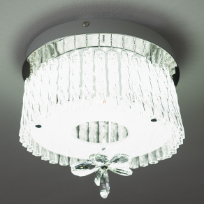   Modern LED csillár kristály virág dísszel, 28 cm - Mathilda Globo 68397-12
