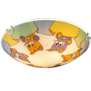   Cicás mennyezeti gyereklámpa, két foglalattal - Kiddy Globo 40606