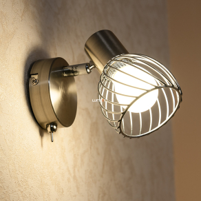 Spot lámpa nikkel színben, spirál - Texas Globo 54809-1