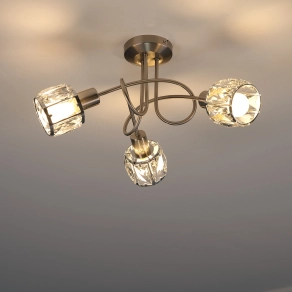   Tekeredő mennyezeti lámpa kristály berakással - Kris Globo 54356-3