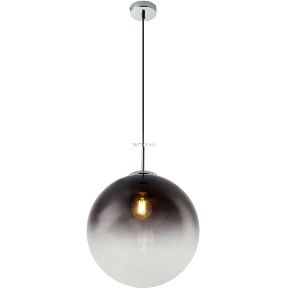 Függesztett lámpa, 33 cm, fekete-füstszínű (Varus)