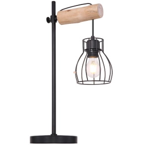   Fa asztali lámpa, 55 cm - Mina Globo 15326TN, függesztett, 1xE27 foglalattal