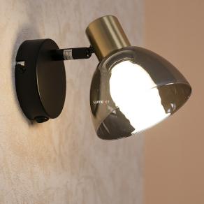 Füstszínű spot lámpa, üveg - Jay Globo 54305-1