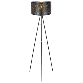   Háromlábú állólámpa, fekete, 153 cm - Tunno Globo 15342S, 1xE27 foglalattal