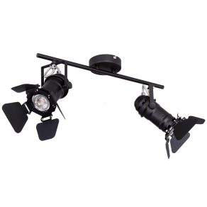   Filmstúdiós reflektor hatású spot lámpa 2 foglalattal - Egon Globo 54650-2B