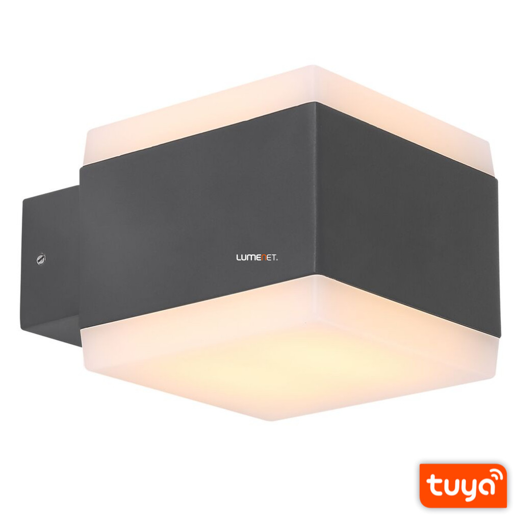 Szabályozható kültéri fel és le világító fali LED lámpa, 15 W, hideg-melegfehér (Slice RGBW)