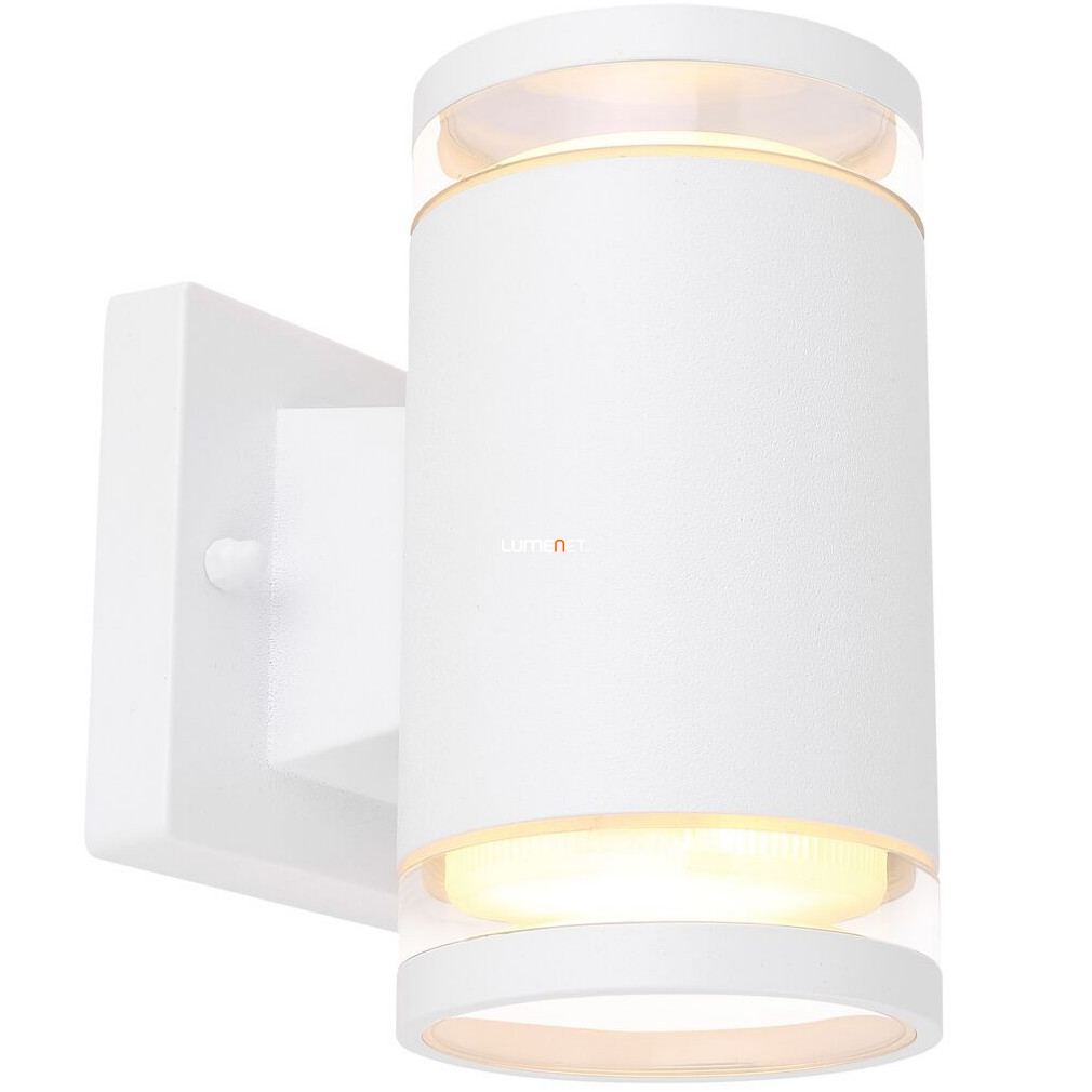 Fel és le világító kültéri fali lámpa két foglalattal, fehér színben (Alcala)