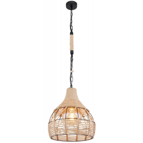   Függesztett lámpa, 30 cm, fekete-barna - Halia Globo 15671H