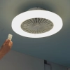 Ventilátoros mennyezeti LED lámpa távirányítóval 30 W, hideg-melegfehér - Travo Globo 03628