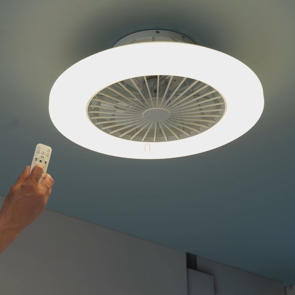 Ventilátoros mennyezeti LED lámpa távirányítóval 30 W, hideg-melegfehér - Travo Globo 03628