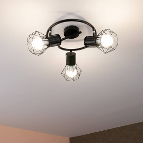 Rácsos spot lámpa 3 foglalattal - Priska Globo 54017-3