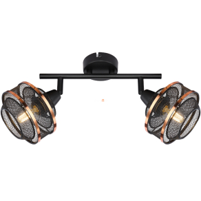   Mennyezeti spot lámpa fekete-arany színben, két foglalattal - Bellona Globo 54020-2