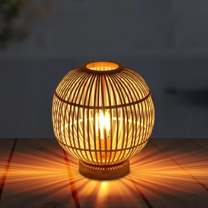   Bambusz hangulatlámpa, 30 cm - Hildegard Globo 15368T, 1xE27 foglalattal