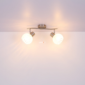   Fali spot lámpa, nikkel, két foglalattal - Willy Globo 54025-2