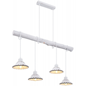   Függesztett lámpa, fehér, négy foglalattal - Jowita Globo 54050-4H