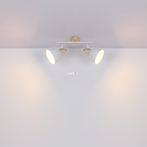   Fali spot lámpa, fehér-fa, két foglalattal - Wiho Globo 54018-2