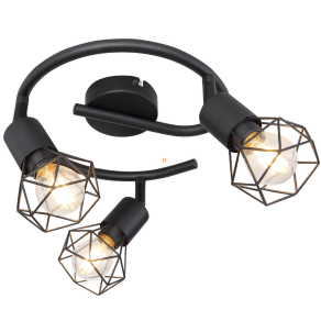   Mennyezeti spot lámpa, fekete, három foglalattal - Xara Globo 54802S-3