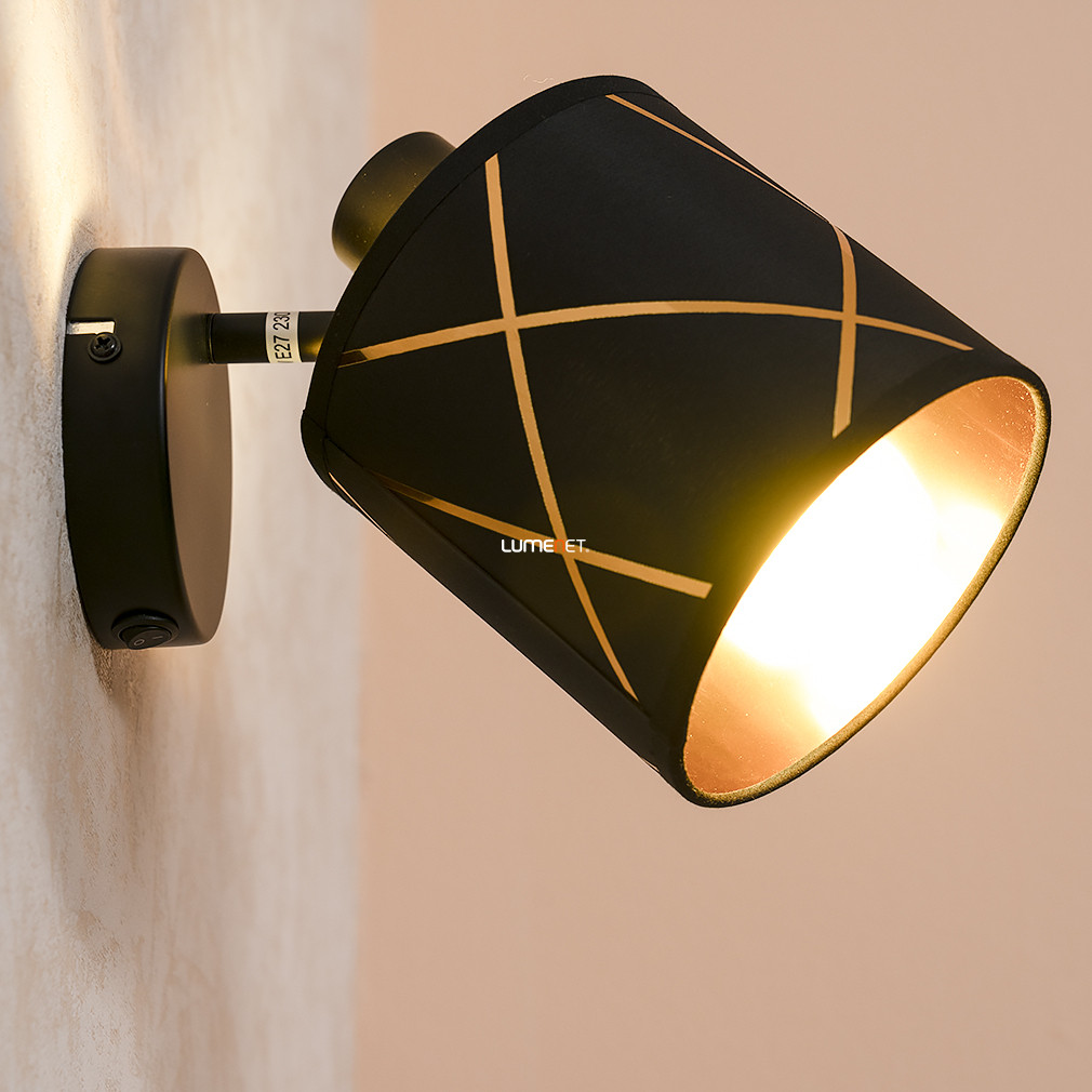 Textil fali lámpa arany színű csíkokkal (Bemmo)