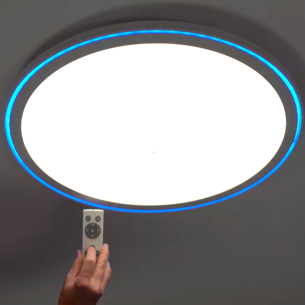 Távirányítós mennyezeti LED lámpa változtatható színű keret világítással (Samu-RGBW)