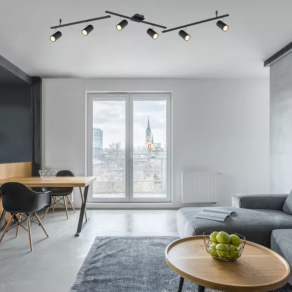   Mennyezeti spot lámpa, fekete, hat foglalattal - Robby Globo 57910-6B