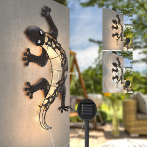 Kültéri napelemes LED gyík, bronz - Solar Globo 33518